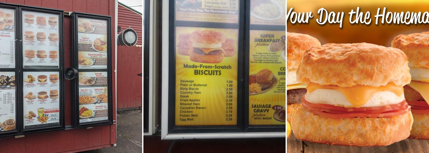 Tudor's Biscuit World Menu