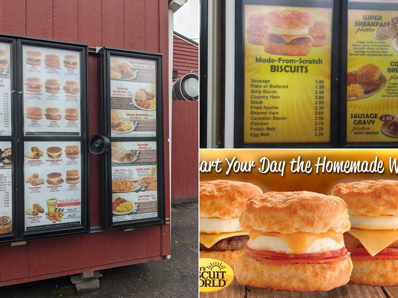 Tudor's Biscuit World Menu