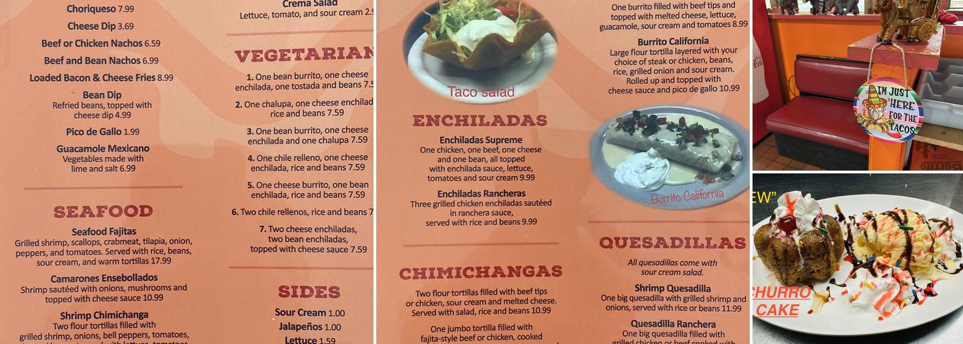El Burrito Menu