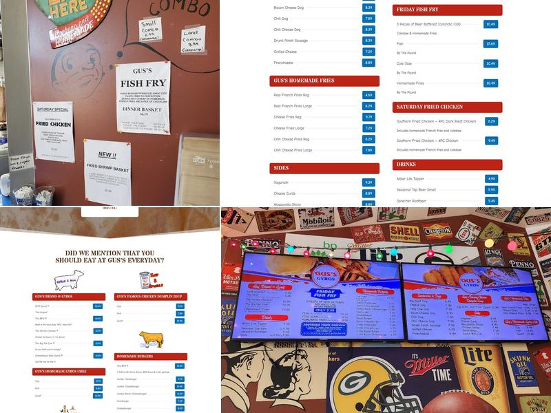 Gus's Gyros Menu