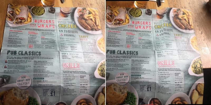 Marston’s Brewery Menu