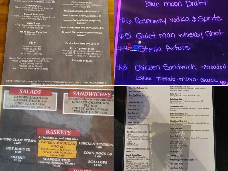 Village Cafe & Tavern Menu