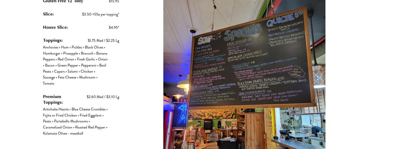Cubbers Menu
