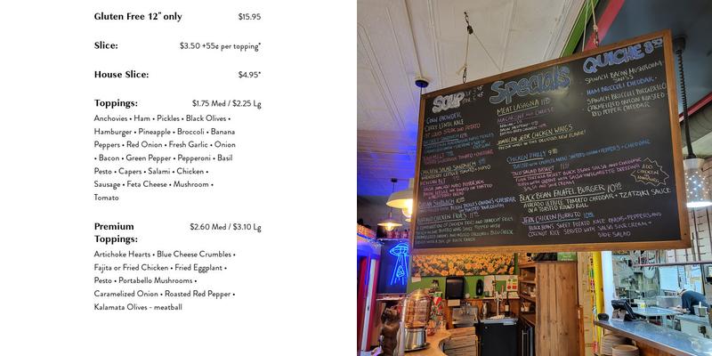 Cubbers Menu