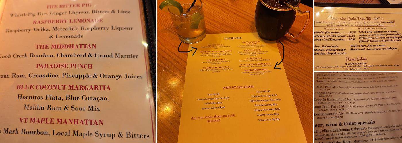 Fire & Ice Menu