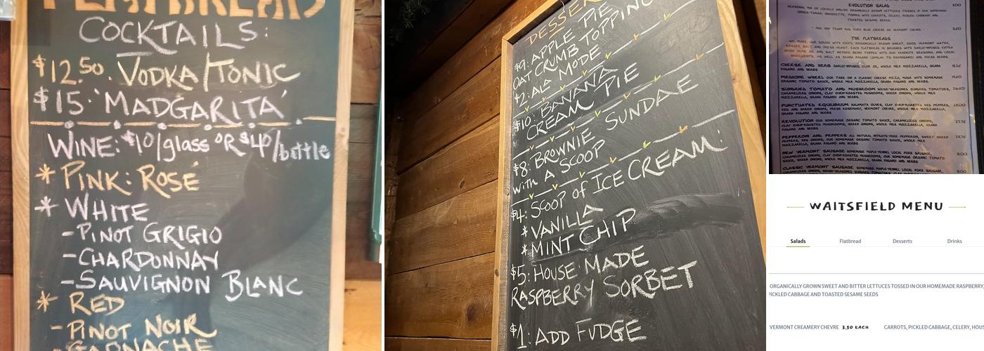 American Flatbread Menu