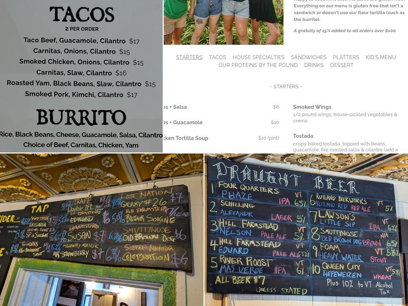 The Mad Taco Menu