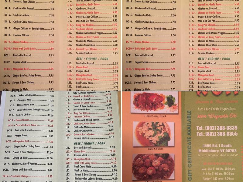 Magic Wok Menu