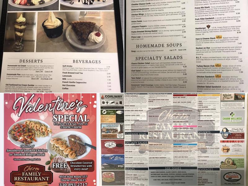 Charm Family Restaurant Menu