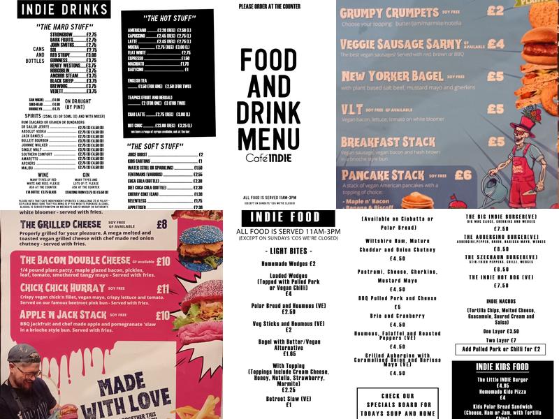 Cafe Indie Menu