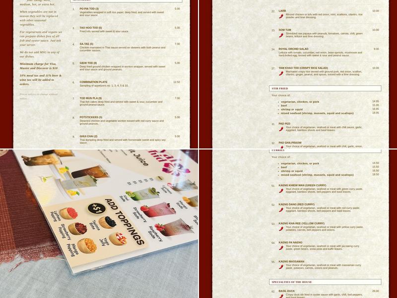 Royal Orchid Menu