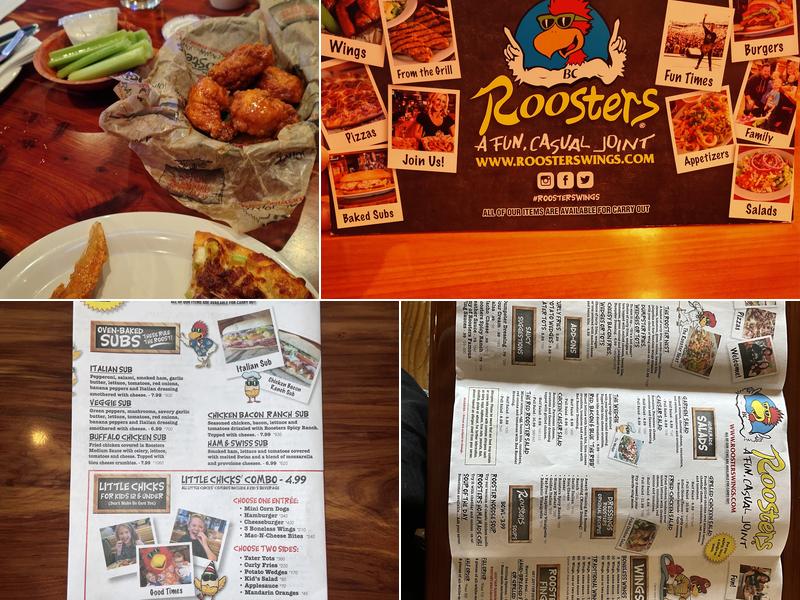 Roosters Menu