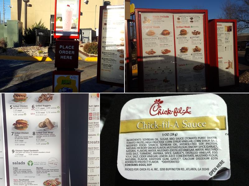 Chick-fil-A Menu