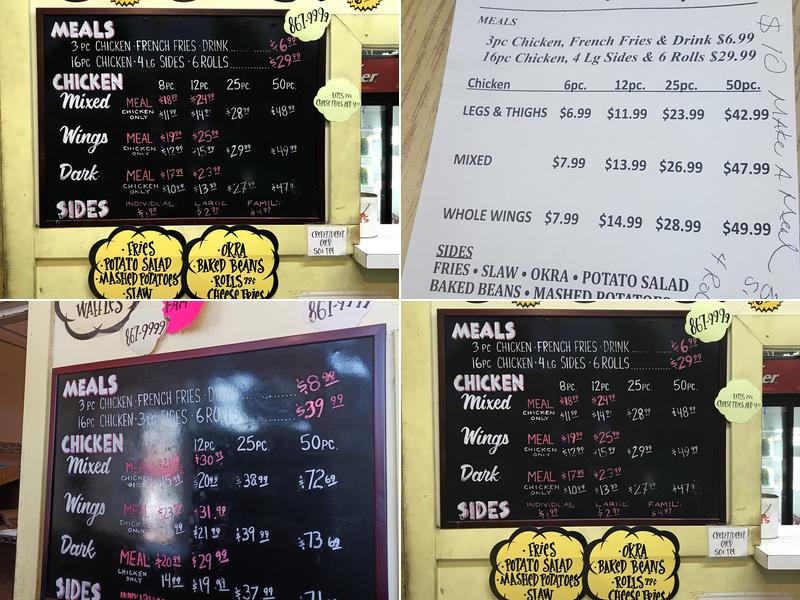 Mack's Chicken Menu