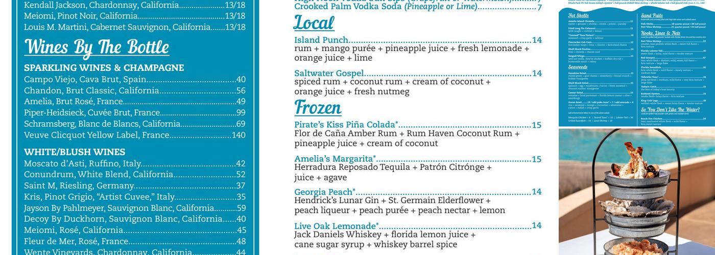 Oceanside Menu