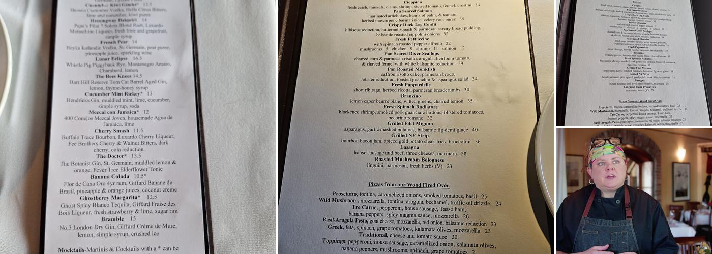 Mezza Luna Ristorante Menu