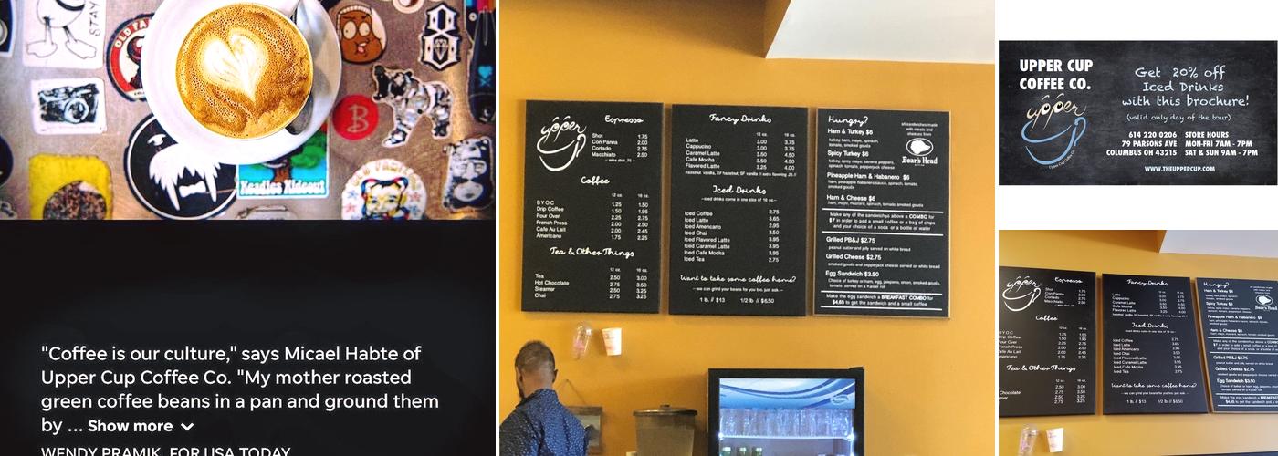 Upper Cup Coffee Menu