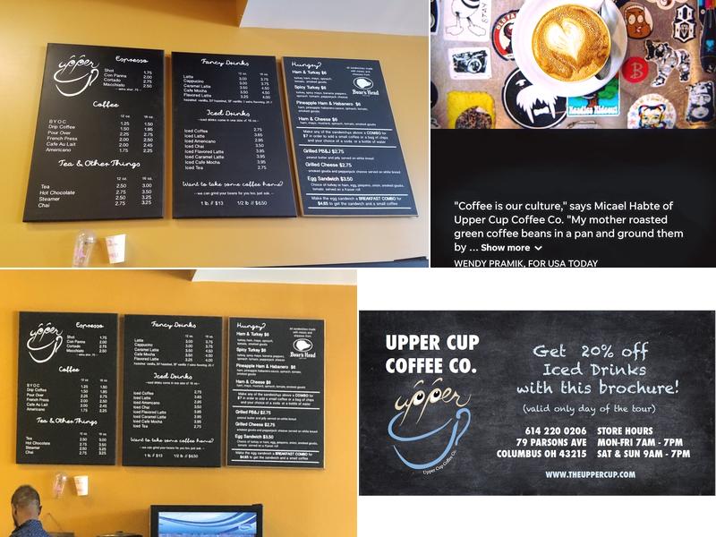 Upper Cup Coffee Menu