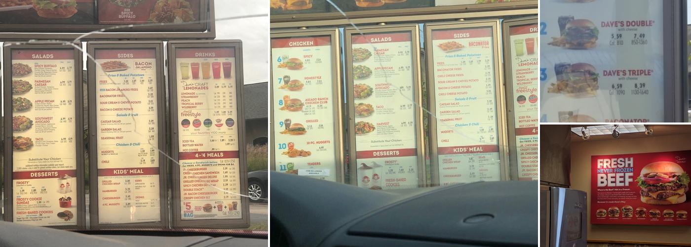 Wendy's Menu