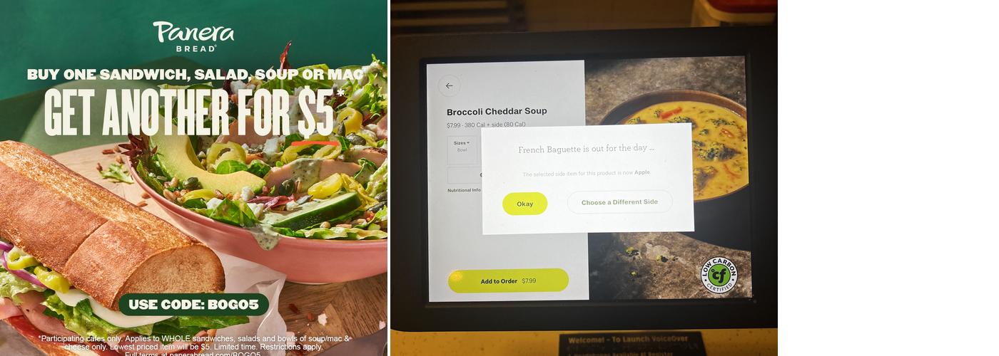 Panera Bread Menu