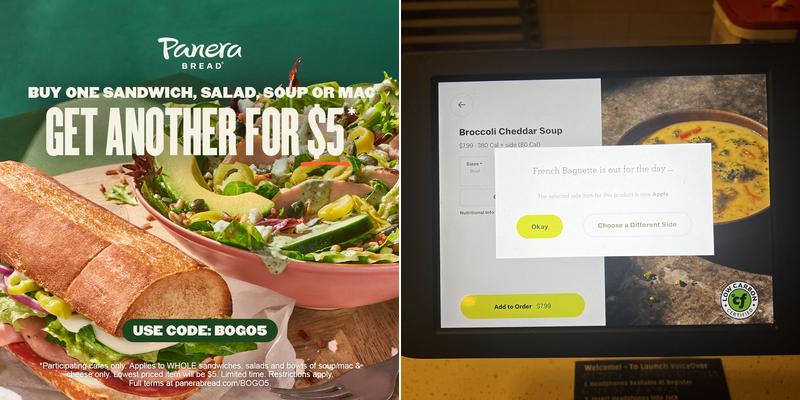 Panera Bread Menu