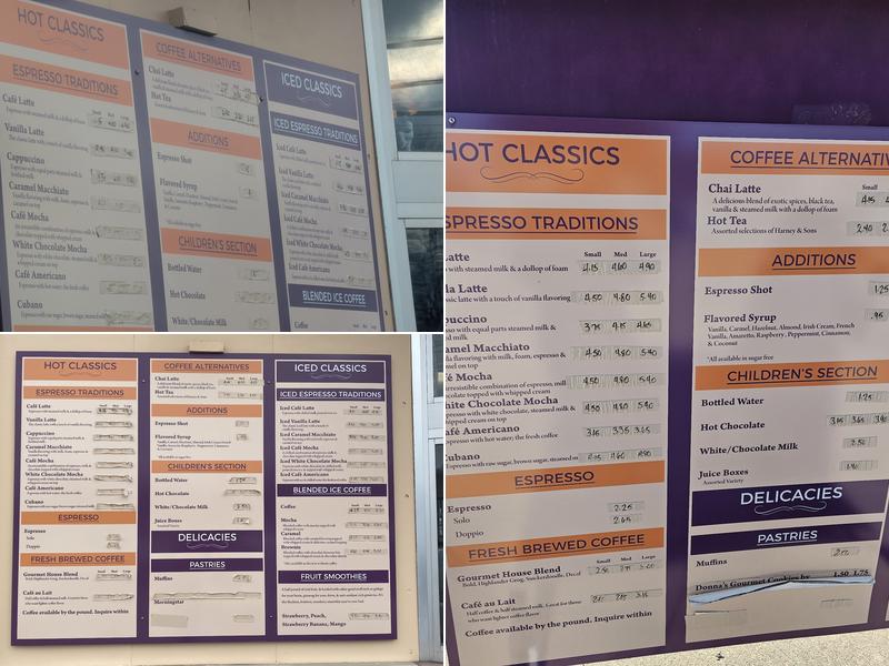 Morning Star Coffee Creations Menu