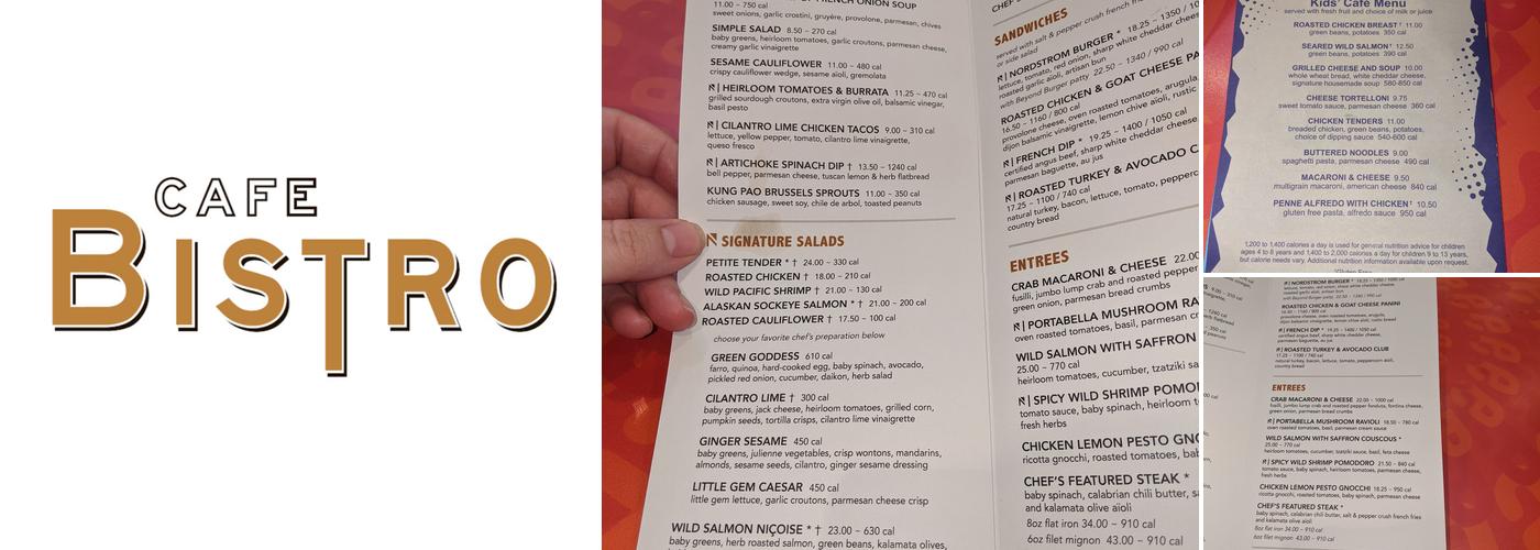 Cafe Bistro Menu