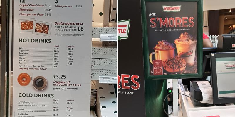 Krispy Kreme Menu