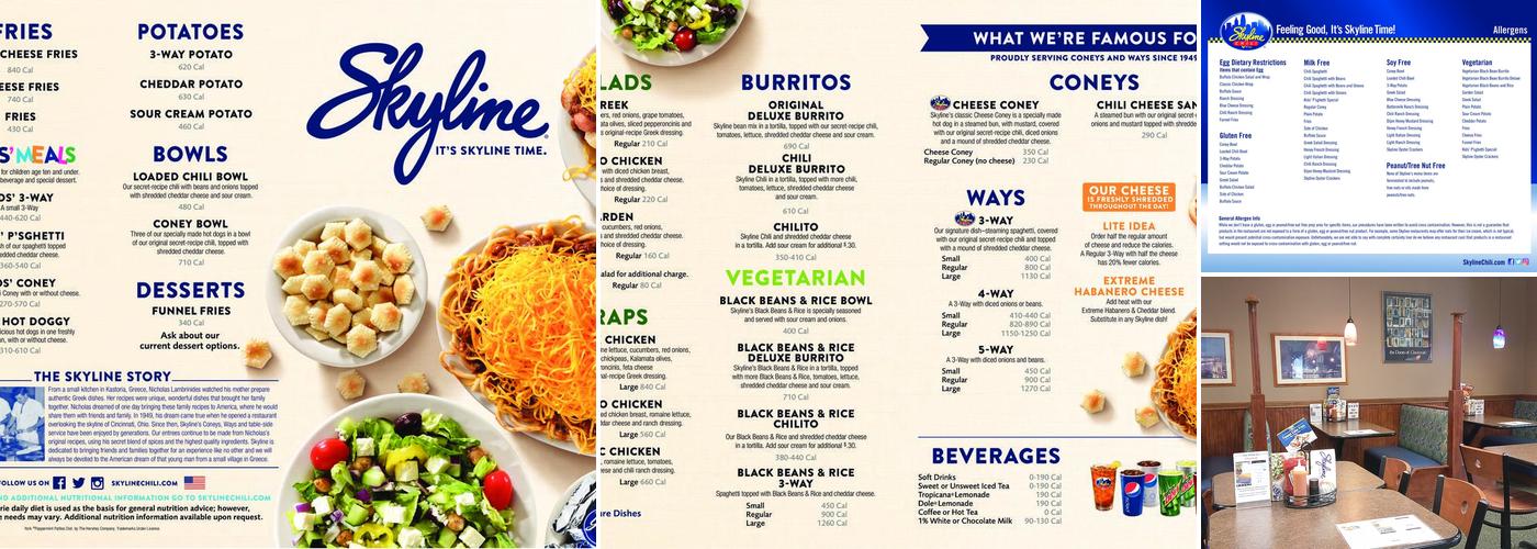 Skyline Chili Menu