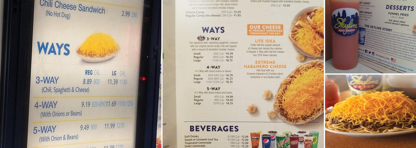 Skyline Chili Menu