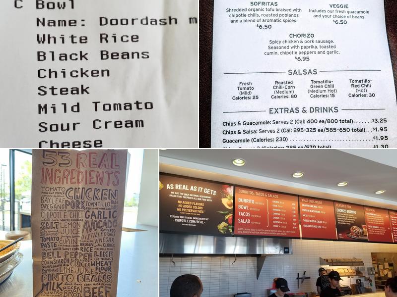 Chipotle Mexican Grill Menu