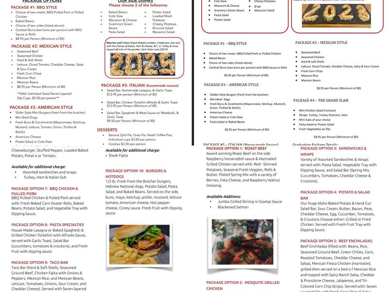 Wendi's Kitchen & Catering Menu