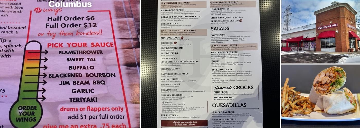 Hamilton's Pub Menu