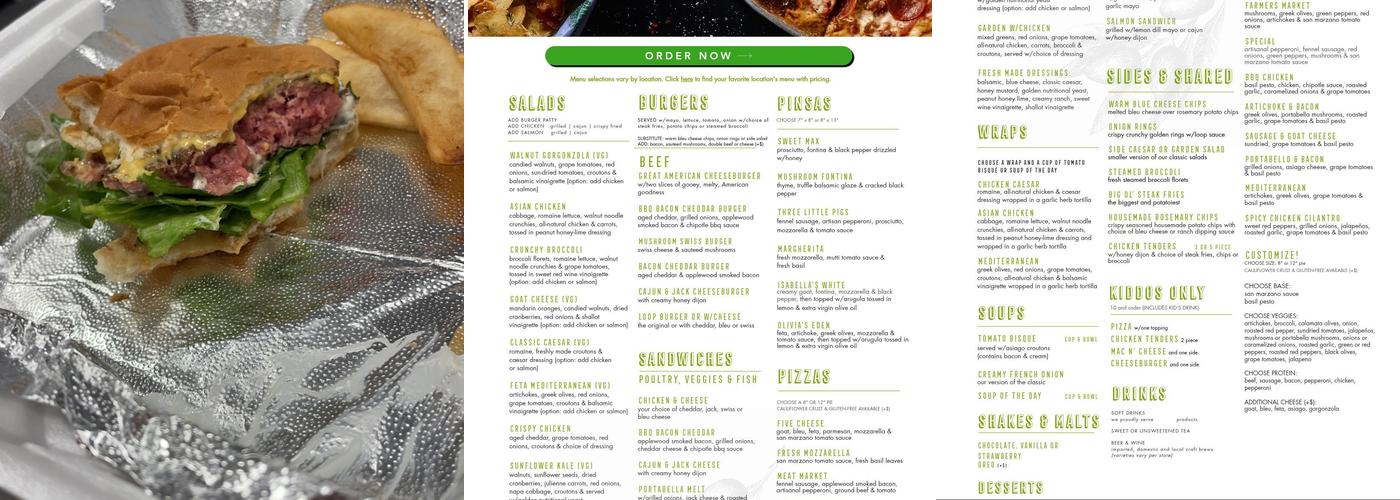 The Loop Restaurant Menu