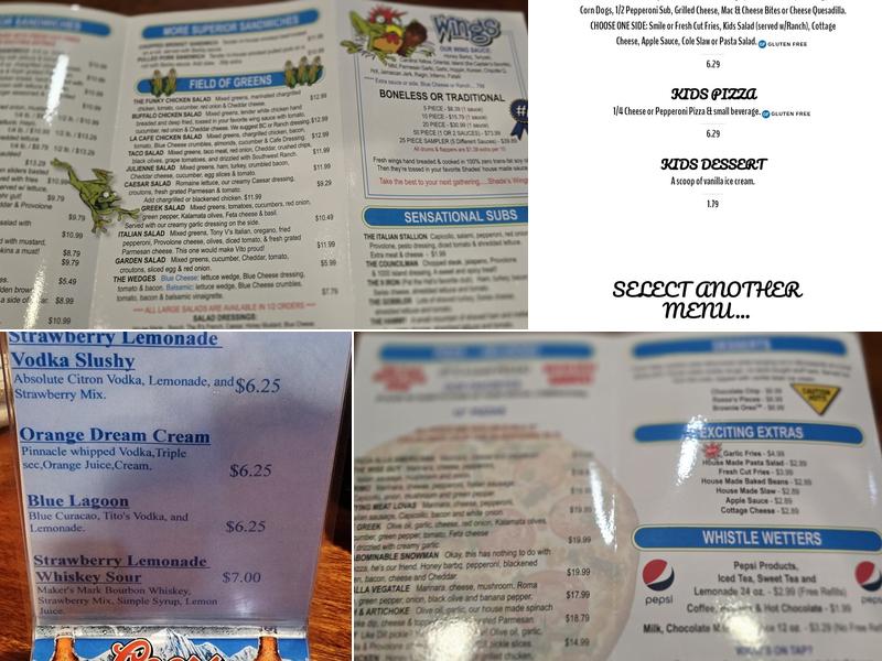 Shade Menu