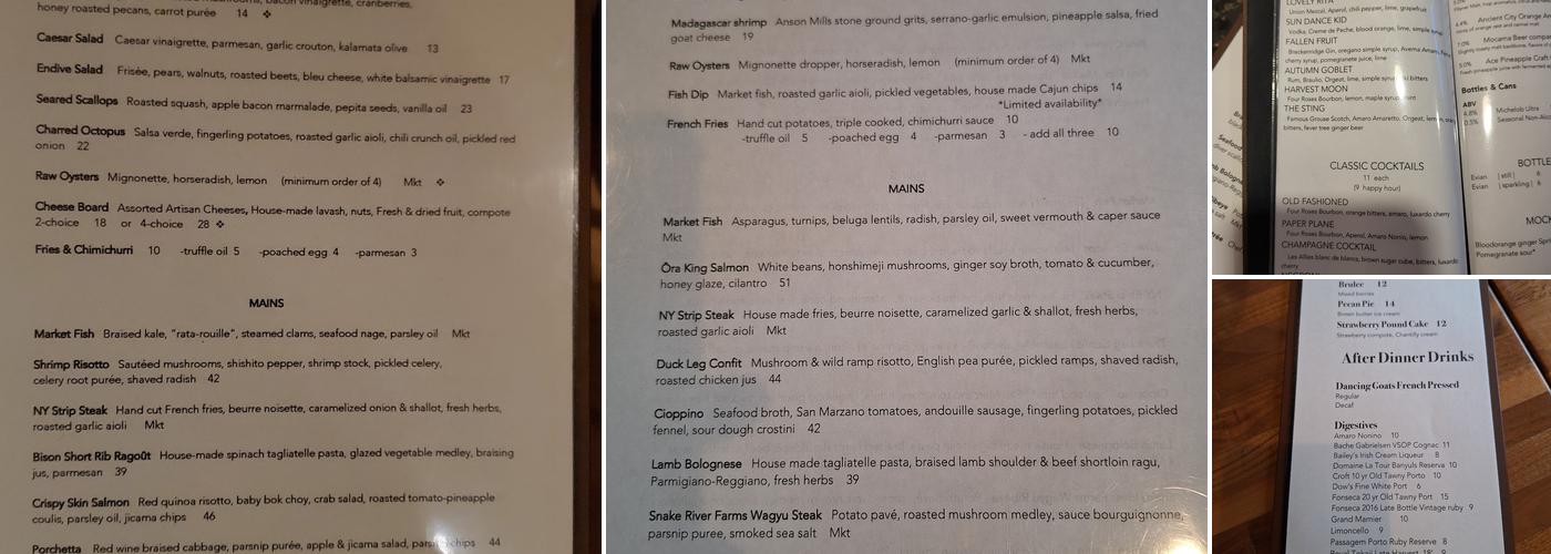 Burlingame Menu