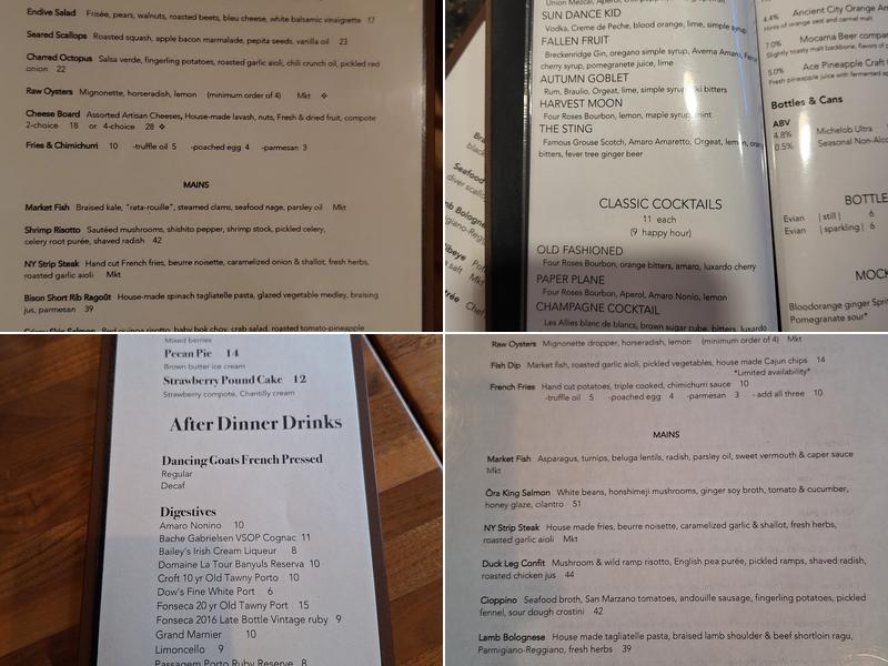Burlingame Menu
