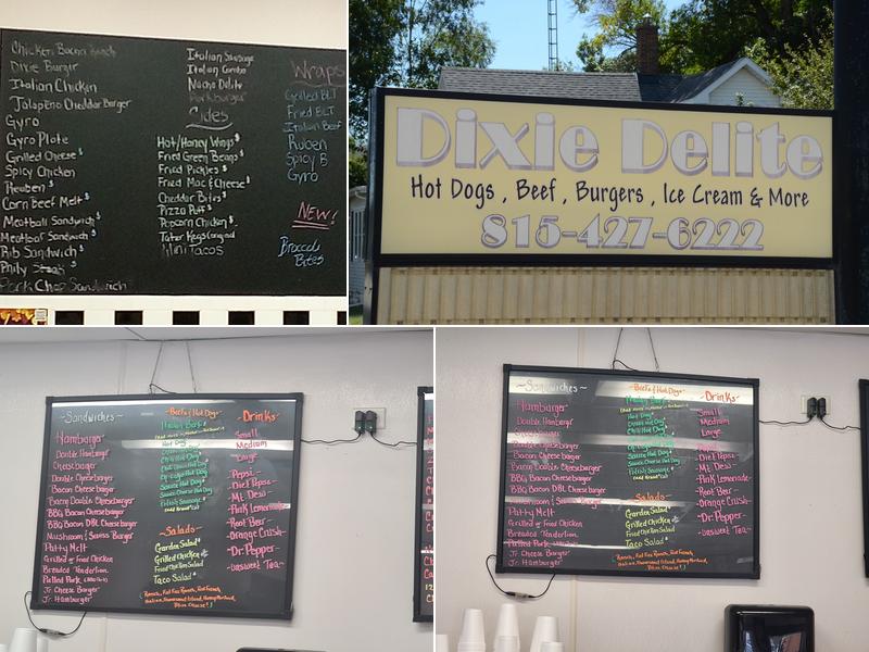 Dixie Delite Menu