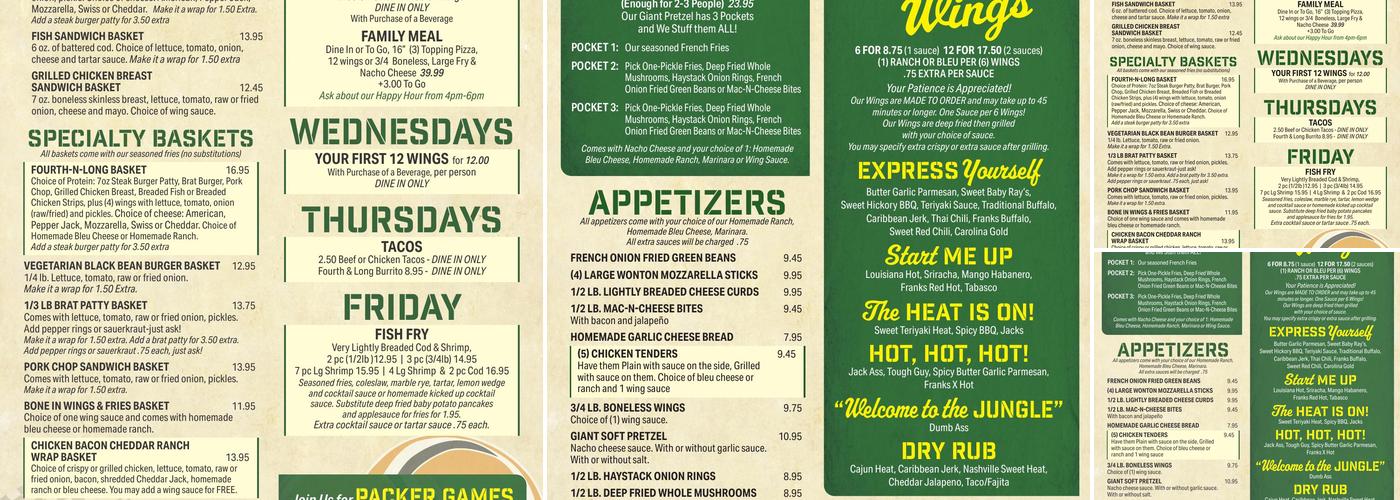 Fourth-N-Long Menu