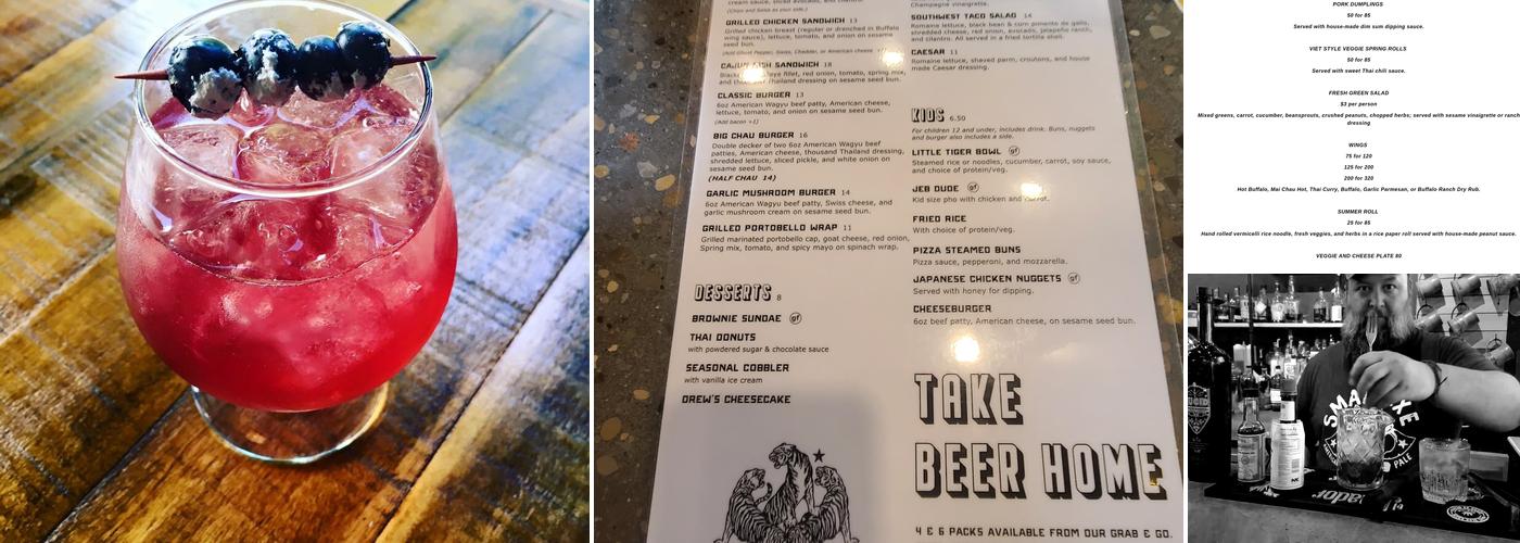 Three Tigers Brewing Company Menu