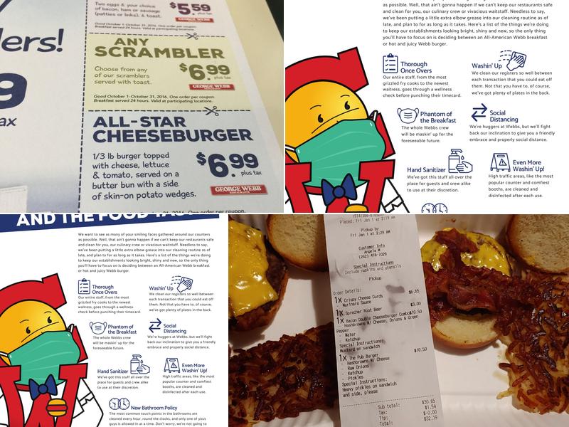 George Webb Restaurant Menu