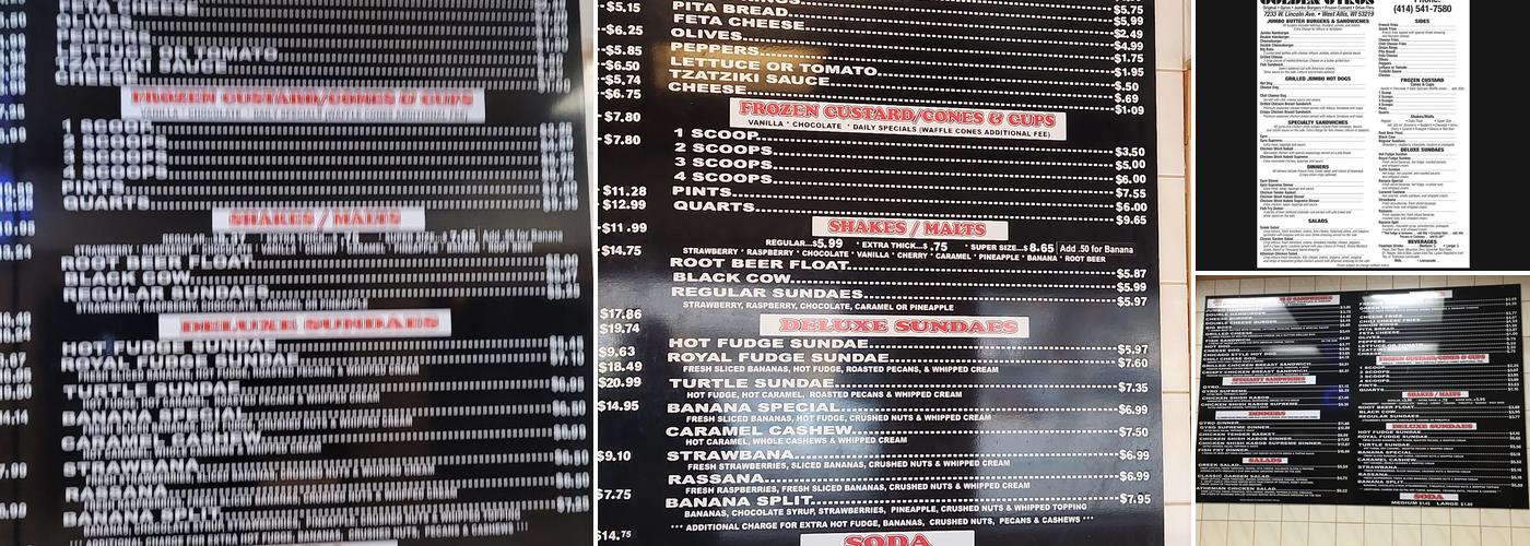 Golden Gyros Menu