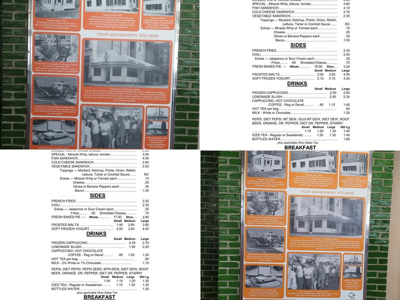 Kewpee Hamburgers Menu