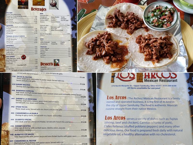 Los Arcos Menu