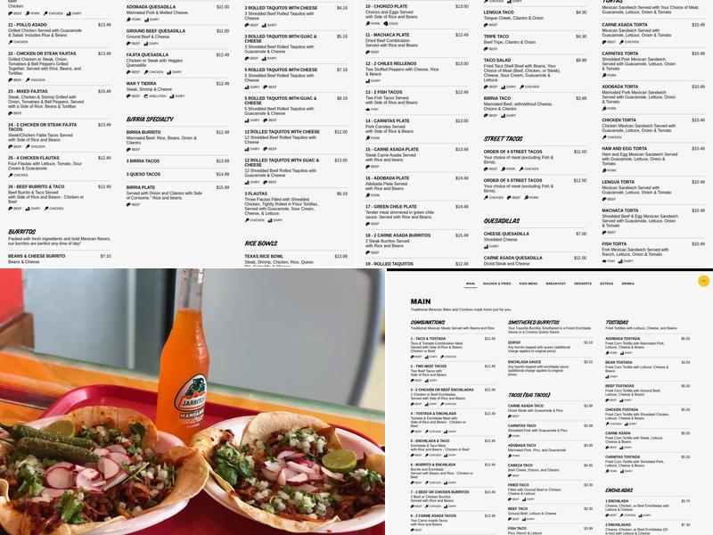 Abelardo’s Mexican Fresh Menu