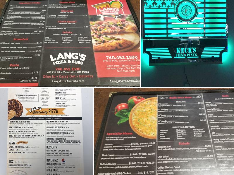 Lang's Pizza And Subs Menu
