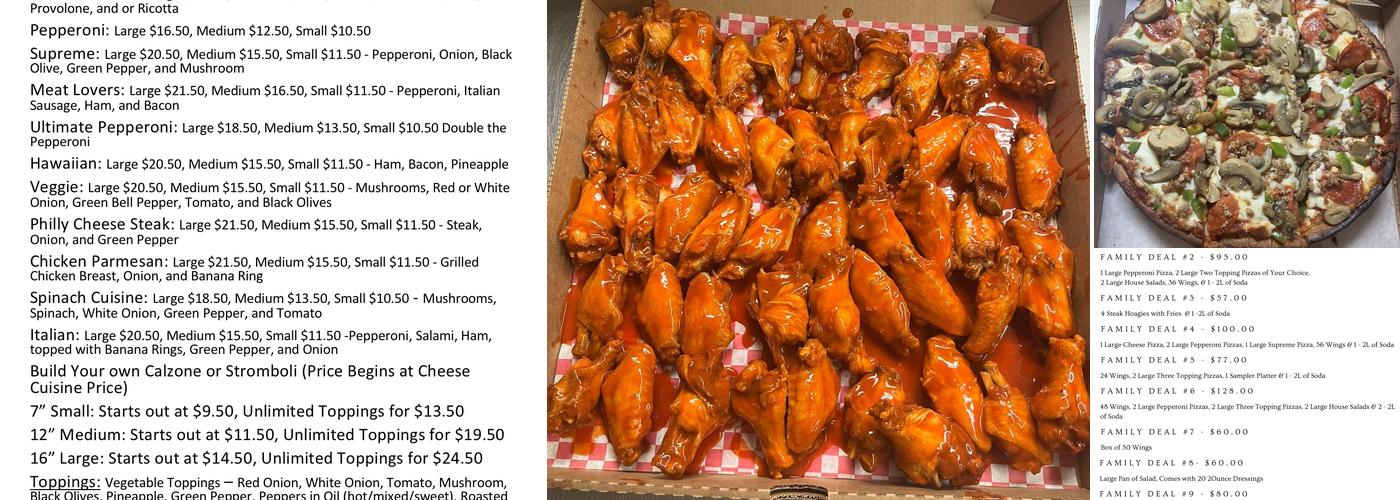 Washington Square Pizzeria and Lounge Menu