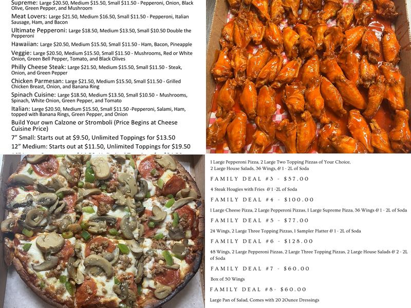 Washington Square Pizzeria and Lounge Menu