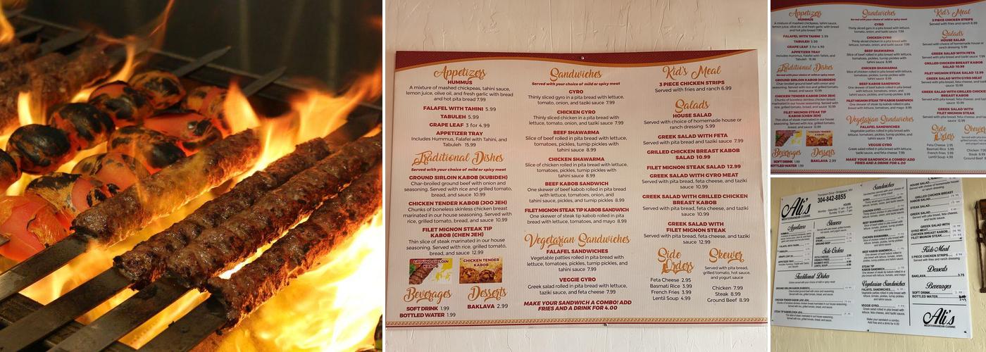 Ali's Mediterranean Menu