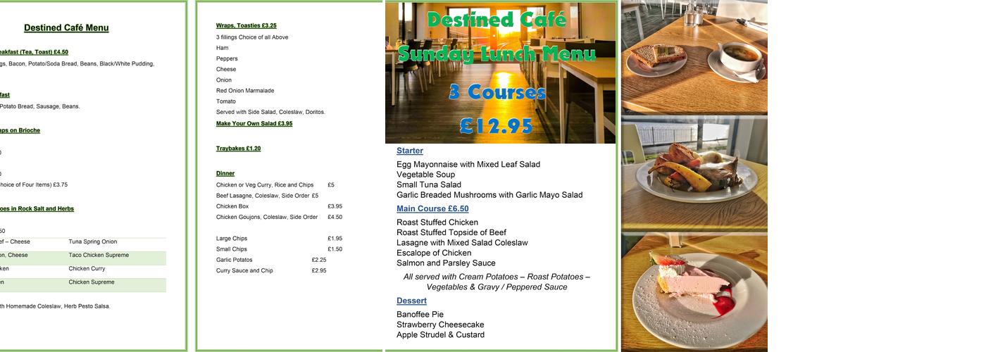 Destined Café Menu